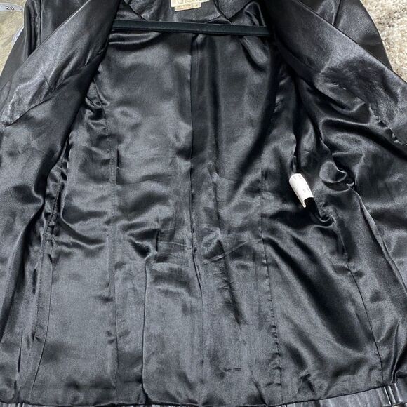 Cache Black Leather Jacket Size Small - Picture 5 of 9